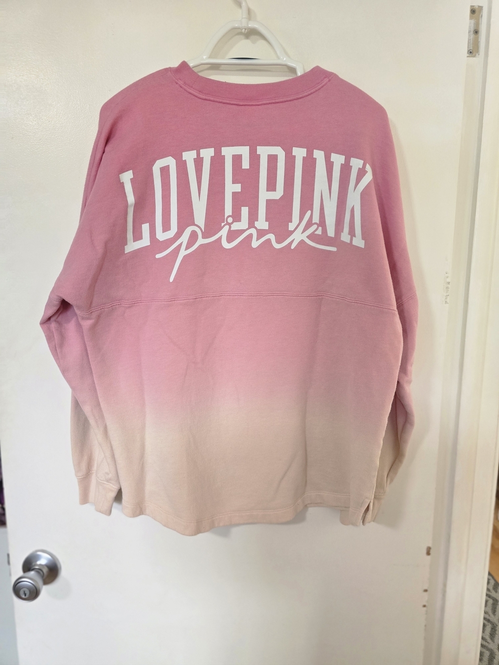 PINK Victoria's Secret Women's Medium Pink Ombre Crewneck Sweatshirt